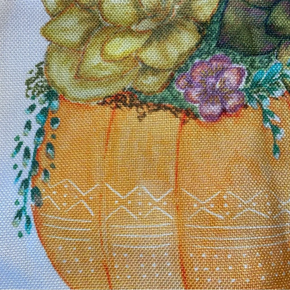 Pumpkin Succulent Print Decorative Square Throw‎ Pillow Cover